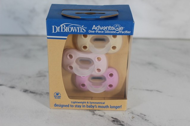 Dr. Brown's Advantage One-Piece Silicone Pacifier, 0–6 Months
