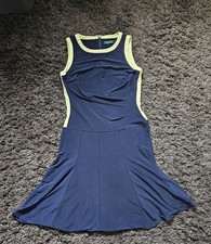 Lauren Ralph Lauren women navy blue with yellow accents tennis dress size 10