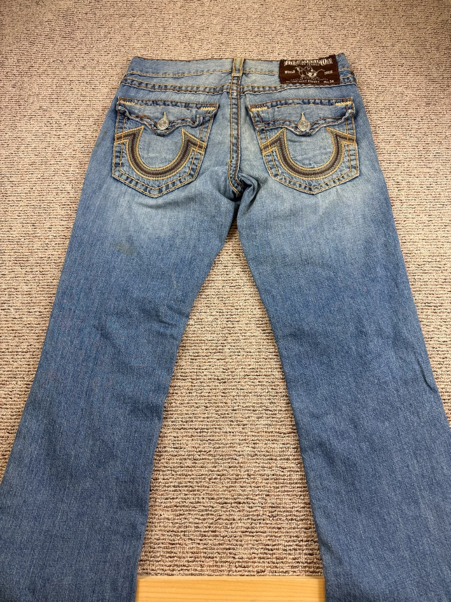 truereligion 32×33 True Religion Jeans Brown Tab Men 33x32 Ricky Super T Flap Pockets
