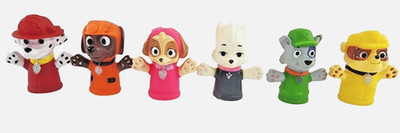 Ginsey Nickelodeon Paw Patrol Finger Puppets 6 Marshall Rubble Skye Sweetie Zuma