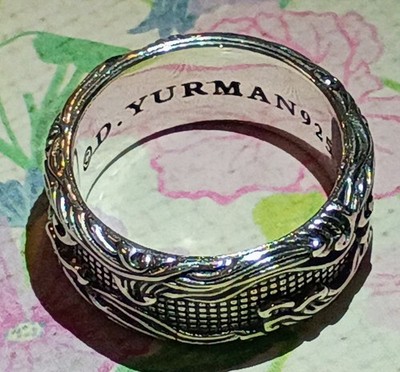 David Yurman 925 Sterling Silver Wave Ring size 9 1/2