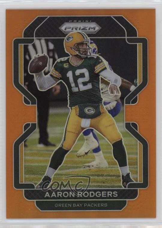 2021 Panini Prizm Orange Prizm 146/249 Aaron Rodgers #138 4f5