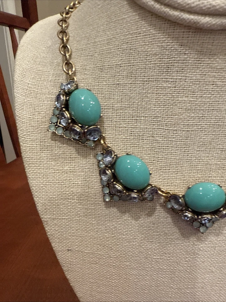 Collar Stella & Dot Rory Turquesa Lavanda Piedra Lila Foto 4 de 4