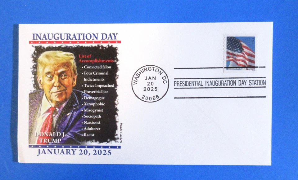 DONALD TRUMP 2025 PRESIDENTIAL INAUGURATION PANDA CACHET LIST OF ACCOMPLISHMENTS - Image 2 of 2