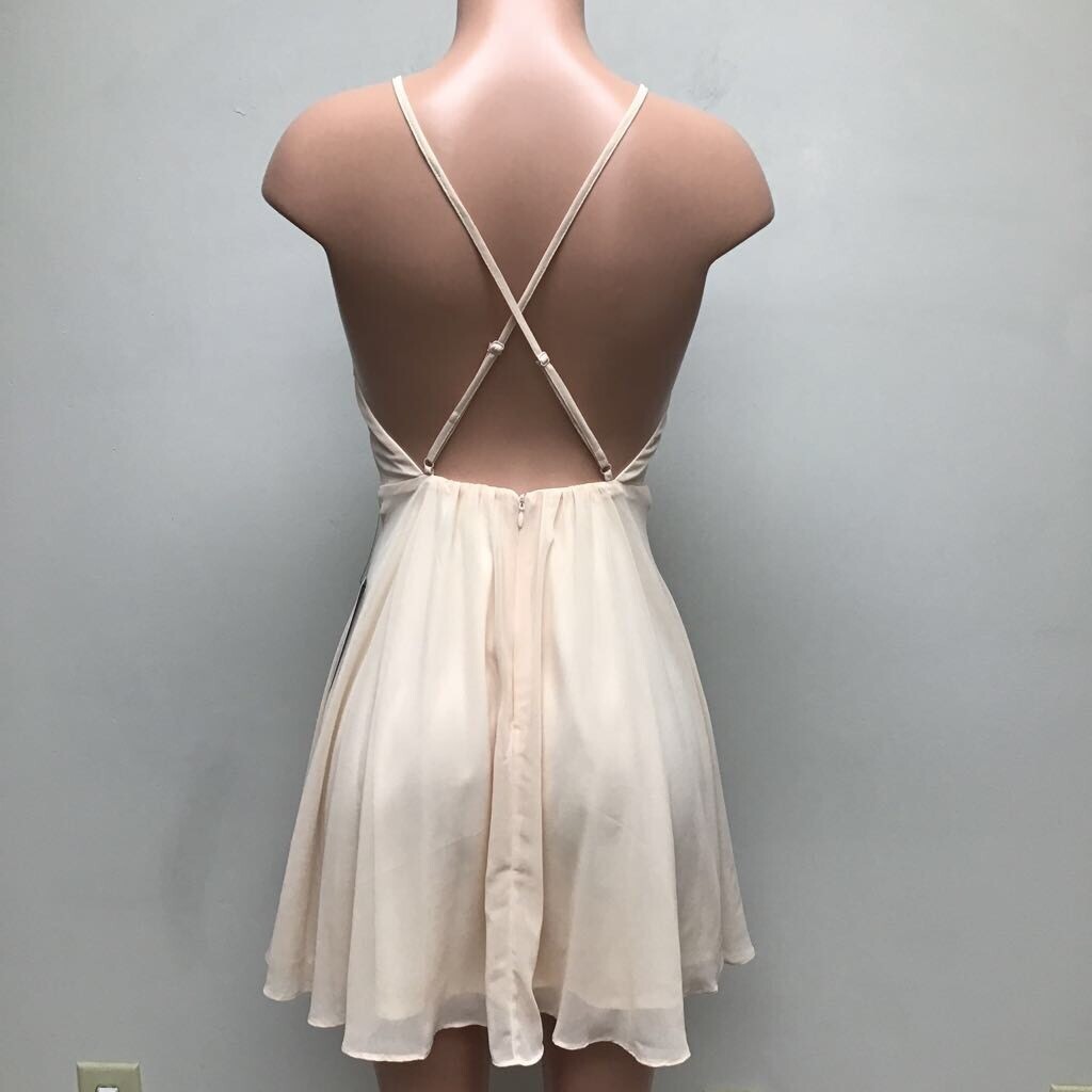 Lulus Womens Believe In Love Skater Dress White Mini Backless Square Neck S  New | eBay