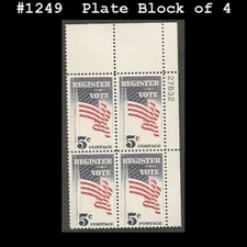 USA4 #1249 MNH PB4 Register and Vote