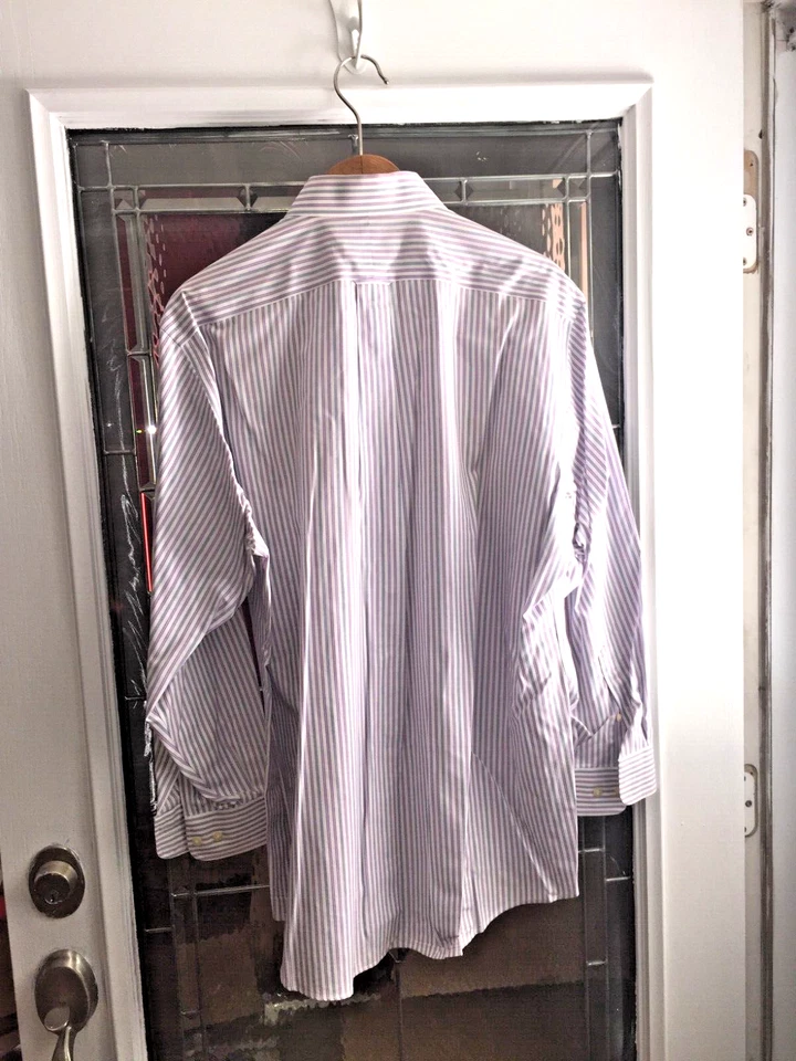 KIRKLAND SIGNATURE 男式长袖正装衬衫 17-1/2 34 非铁色 — 第 4/4 张图片