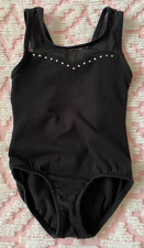 CAT  JACK TODDLER GIRLS BLACK GYMNASTICS/TUMBLING SLEEVELESS LEOTARD XS 4/5