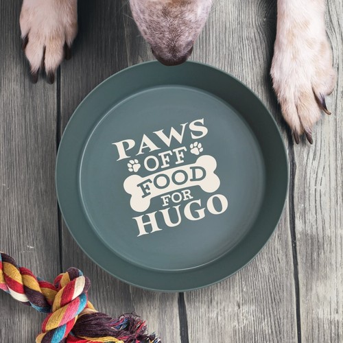 Personalised Dog Bowls Food Water Medium Pet Puppy Feeding Feeder Non Slip Base - Picture 100 of 198