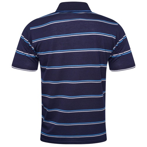 Nuevo Para Hombres Camisas Polo a Rayas Bolsillo Informal Calce Regular Ligero Jersey Top - Imagen 27 de 61