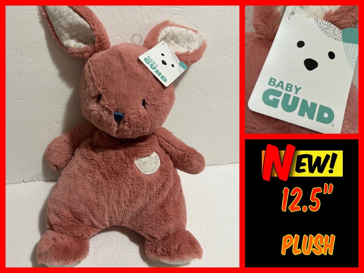 BABY GUND 'Oh So Snuggly Bunny' 12.5” Plush Toy in Dusty Rose color NEW  WITH TAG