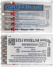 Dentsply Tulsa Dental Vortex Blue Taper rotary files 21mm or 25mm .04 5pks