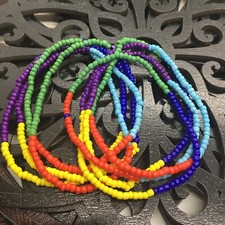 2 PC Handcrafted Waist Beads Jewelry African Bohemia Bracelets Anklet New 4208