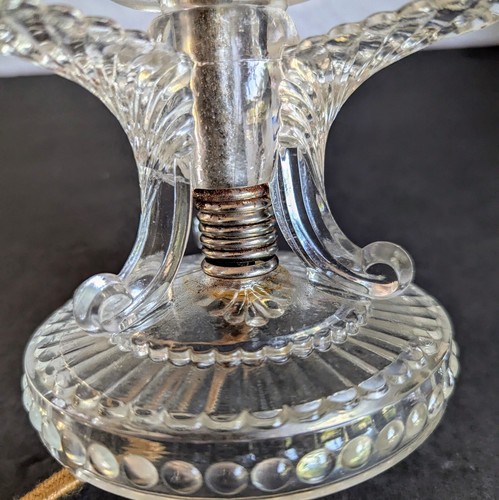 Vintage 13" Leviton Style Art Deco Glass Boudoir Lamp TK - Picture 12 of 19