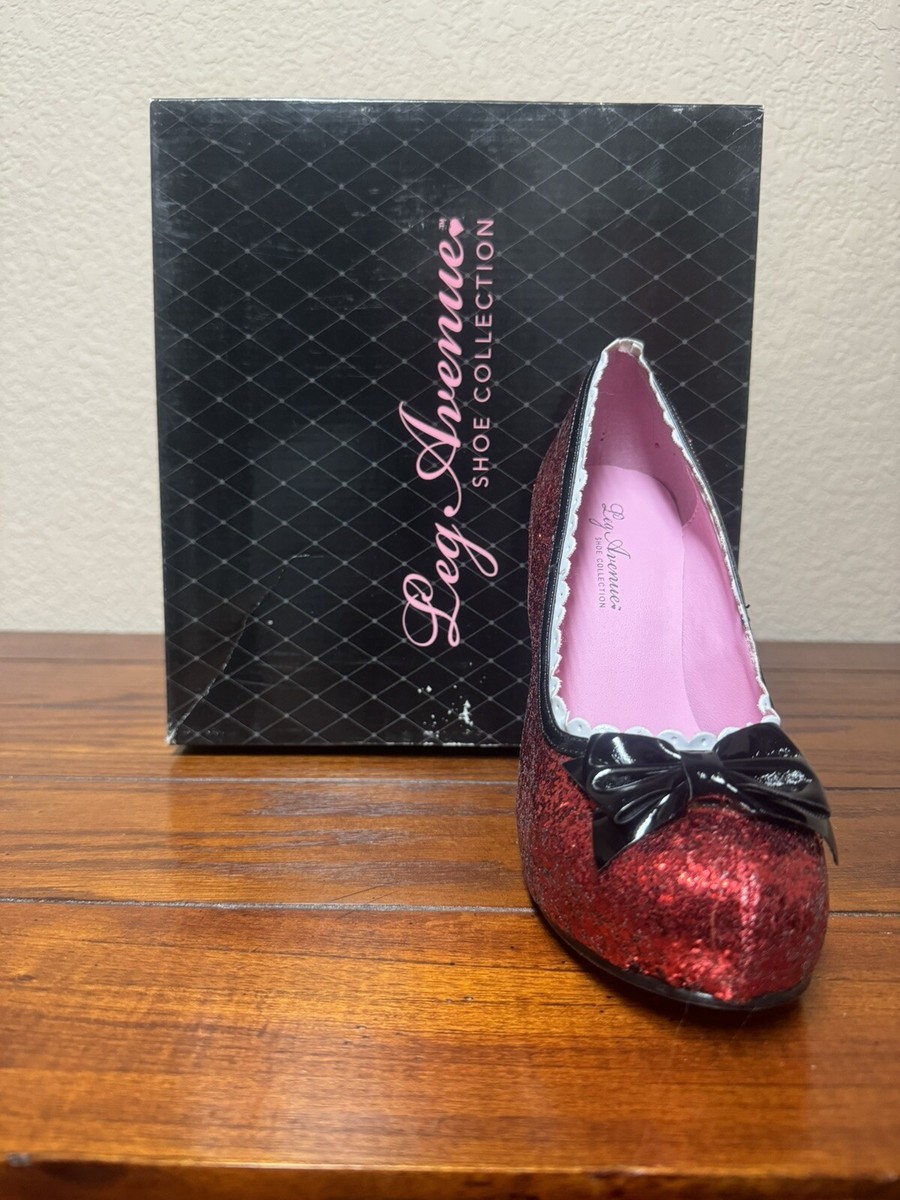 Leg Avenue Red Glitter High Heels Size 7 | eBay