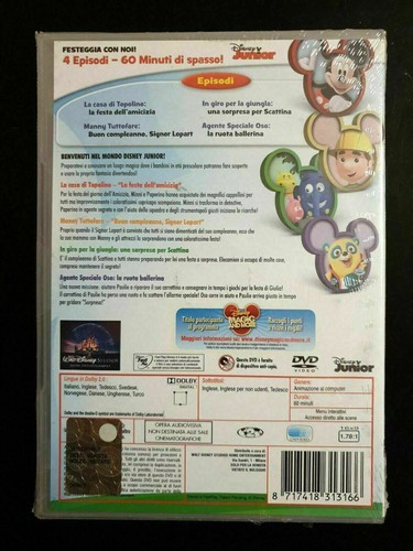 Disney Junior. Festeggia con noi! 4 Episodi 60 Minuti DVD Nuovo - Foto 2 di 2