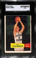 1957-58 Topps Basketball #20 Bill Thieben - SGC AUTHENTIC (altered)