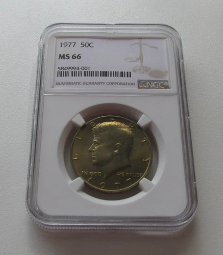 1977 Kennedy Half Dollar 50c NGC MS66 Beautiful Golden Toning