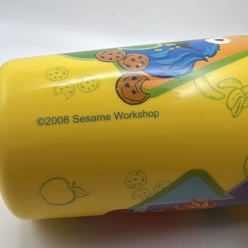 Sesame Street Workshop Yellow Sippy Cup 2008 Learning Curve Elmo Cookie Monster - Picture 8 of 14