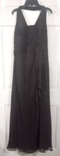 Davids Bridal Brown Halter Crinkle Dress Size 12