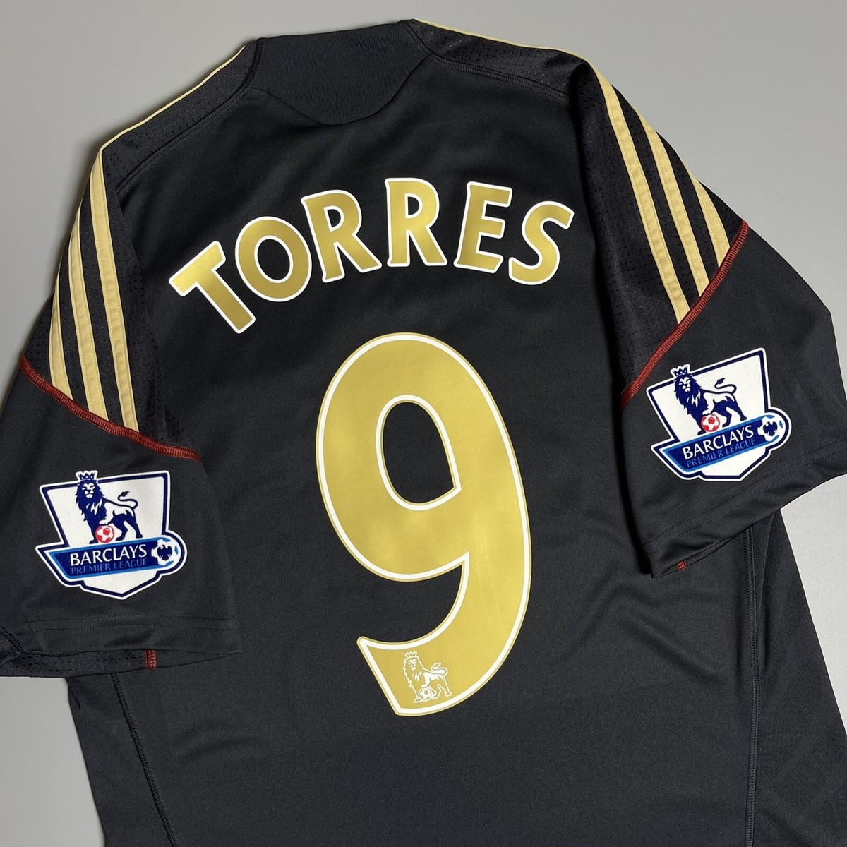 LIVERPOOL ADIDAS 2009/2010 FOOTBALL SOCCER AWAY JERSEY #9