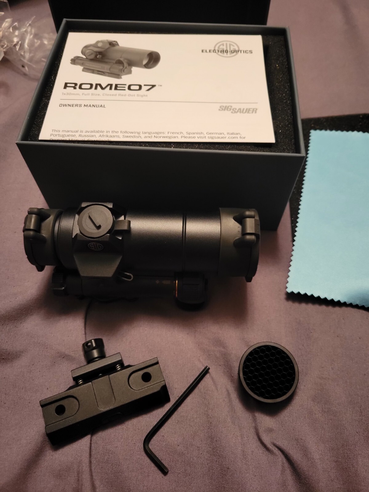 Sig Sauer Romeo 7 Red Dot 3 MOA Rail Gun Scope for sale online | eBay