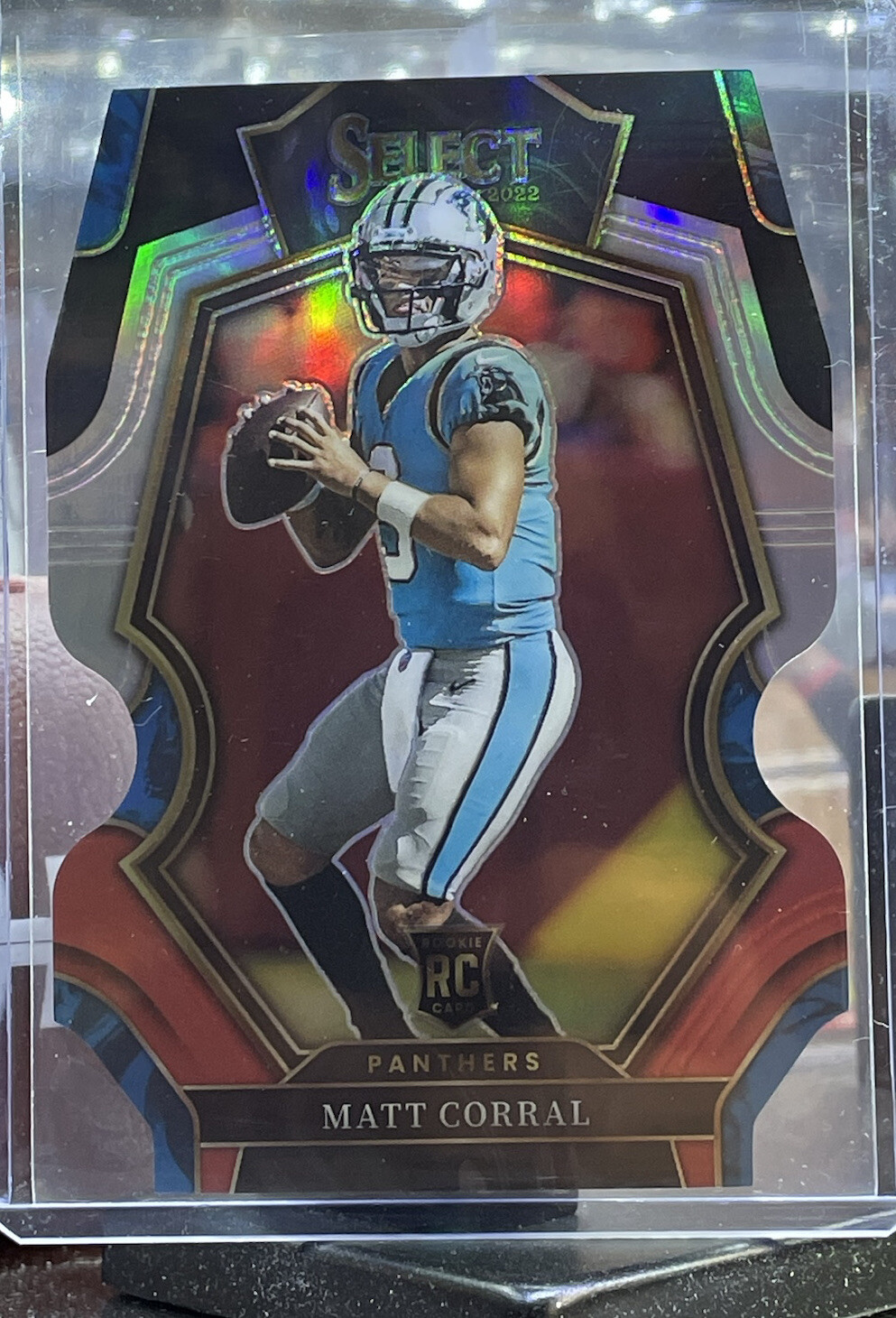 2022 PANINI SELECT #115 MATT CORRAL RC PREMIER LEVEL BLACK & RED DIE-CUT PRIZM