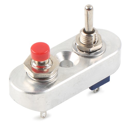 7/8" CNC Handlebar Mini Dual Toggle Switch Push Button Fit Horn Headlight ON-OFF - Picture 3 of 8