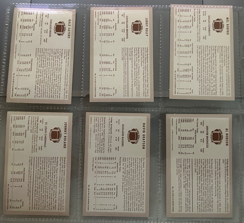 Lotto carte Kellogg's 3-D Super Stars NFL 1970 Sayes, Kelly, Renfro + - Foto 2 di 14
