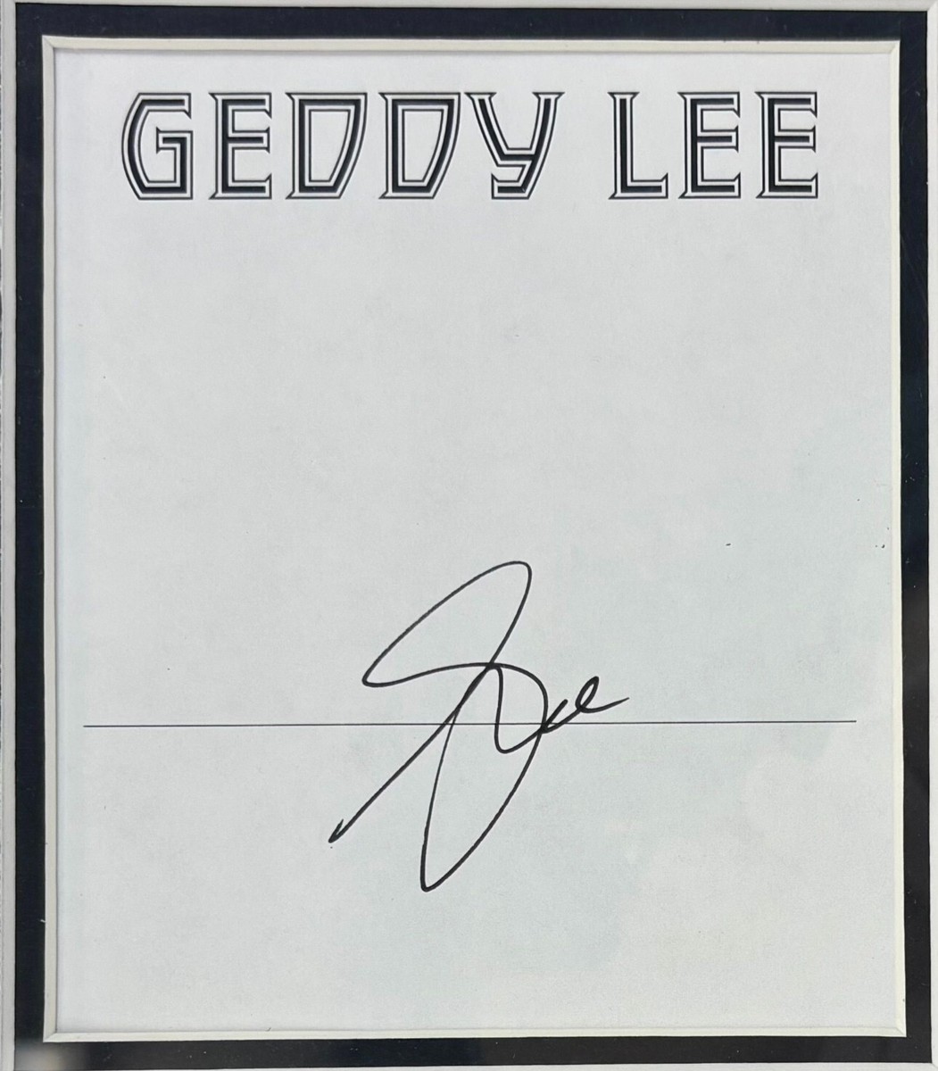 The Rudi Gernreich book　直筆サイン入り　signed Geddy Lee Rush Signed Autographed Framed Display Beckett COA | eBay