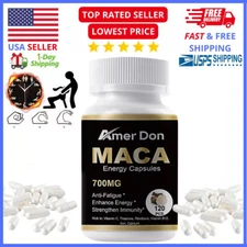 Organic Maca 700 MG per serving 120 vegan hard capsules Peruvian Maca Root