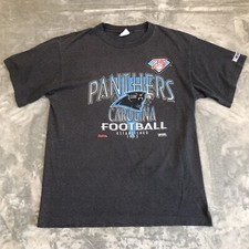 Vintage Carolina Panthers Shirt Mens XL 1994 Singel Stitch Gray T Shirt Striped