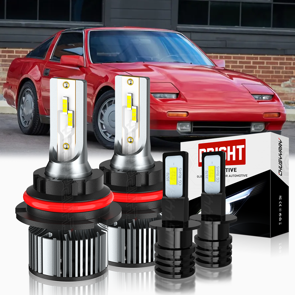 For Nissan 300ZX 1987-1989 6000K LED Headlight High/Low Fog Light