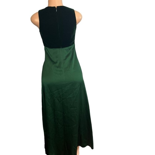 Vintage Nicole Miller Womens Emerald Green Formal Evening Empire Dress Size 2 - Picture 6 of 9