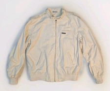Members Only Jacket Mens XLT 1980s Cream Racer Bomber Full Zip 1983 Rainbow Tag