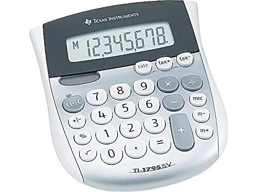 Grey Desktop Calculator Large Keys Solar Battery Powered Angled Display - Image 4 of 4