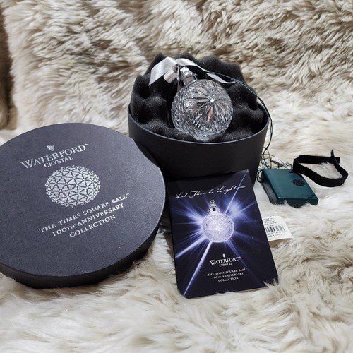 Waterford The Times Square Ornament Ball 100th Anniversary 2008 Light Up In Box - Bild 1 von 20