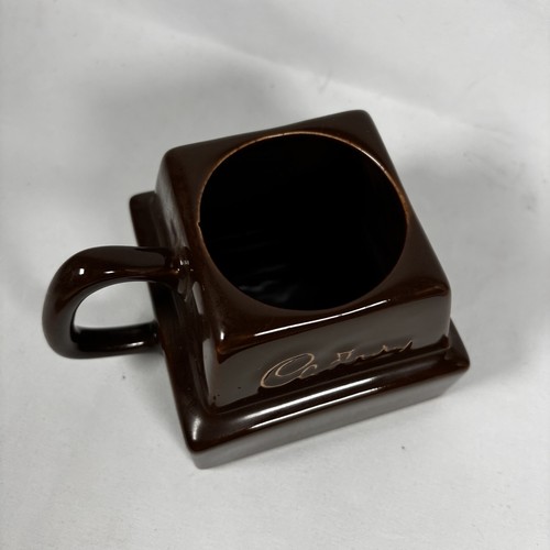 Vintage Cadbury’s Mug Chunk Chocolate Square Collectable 1980s Ceramic Brown Cup - Picture 4 of 7