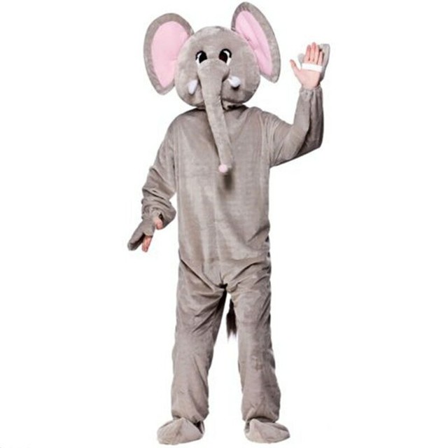 2019 Elephant Animal Unisex Mascot Costume Suit Cosplay Dress Outfit
