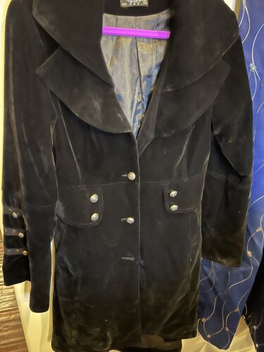 Hearts & Roses Women's Corset Goth Victorian Long Military coat size 8 Velvet - Picture 4 of 9