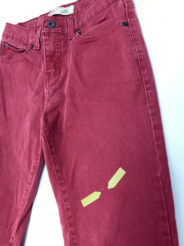 Levi's 510 Unisex Youth Skinny 18 Reg 29 x 29 Stretch - Red/Crimson - Picture 24 of 24