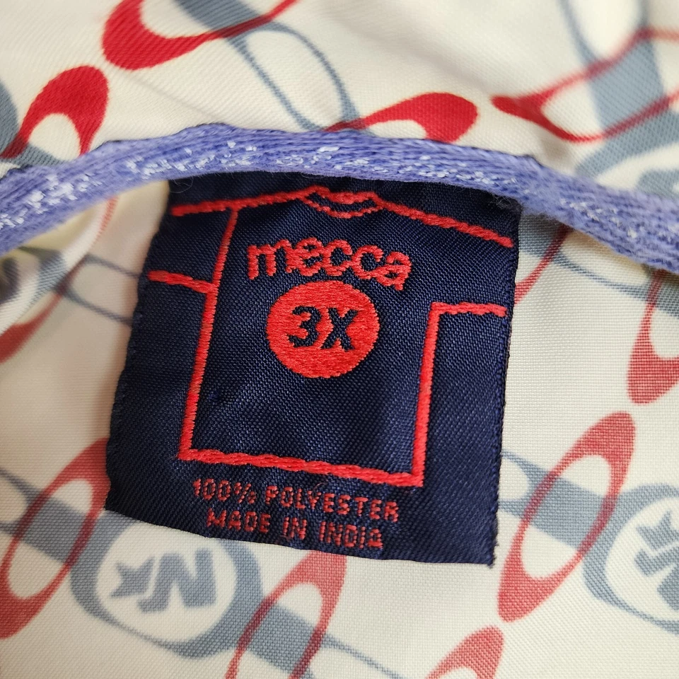 Mecca Shirt Mens 3XL Hip Hop Short Sleeve Button Down Monogram Logo  90s Y2K - Image 2 of 4