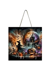 Happy Haunting Handmade Wood Mini Small Sign
