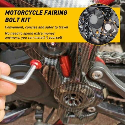 Black Complete Fairing Bolt Screws Kit For Kawasaki Ninja ZX6R 7R ZX9R ZX12R EOA - Picture 7 of 11