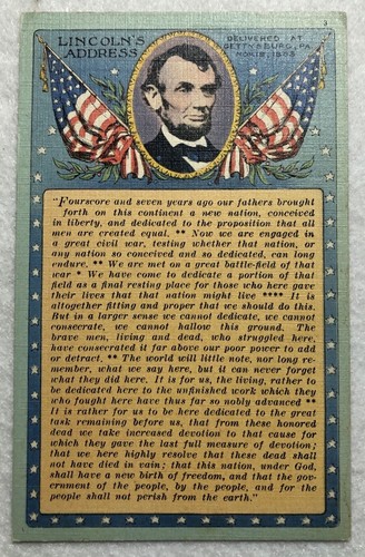 Lincoln's Address Postcard (K1) - 第 1/2 張圖片