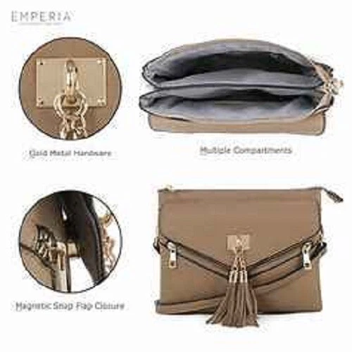 Bolso Bandolera Emperia Elva Sobre Solapa Rubor Nuevo con Etiquetas Foto 3 de 4