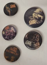 Vintage Ozzy Osbourne 5x Button Lot