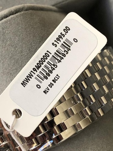 New Michele Diamond Releve Mww19a000001 Silver Bracelet Watch Retail $2000 - Picture 9 of 10