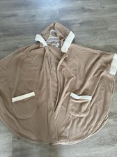 Le Moda Lord Daniel Sportswear Cape Women’s One Size Brown Fleece Poncho Coat
