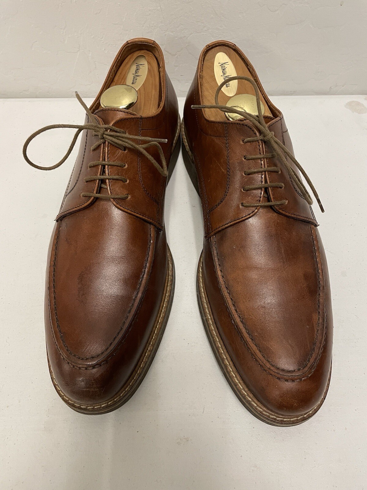 SAOLA Grembiule SAKS FIVE AVENUE Made in Italy punta Drake Derby in Cognac taglia 9 M